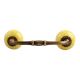 Yellow Black Crackle Ceramic Bridge Handle